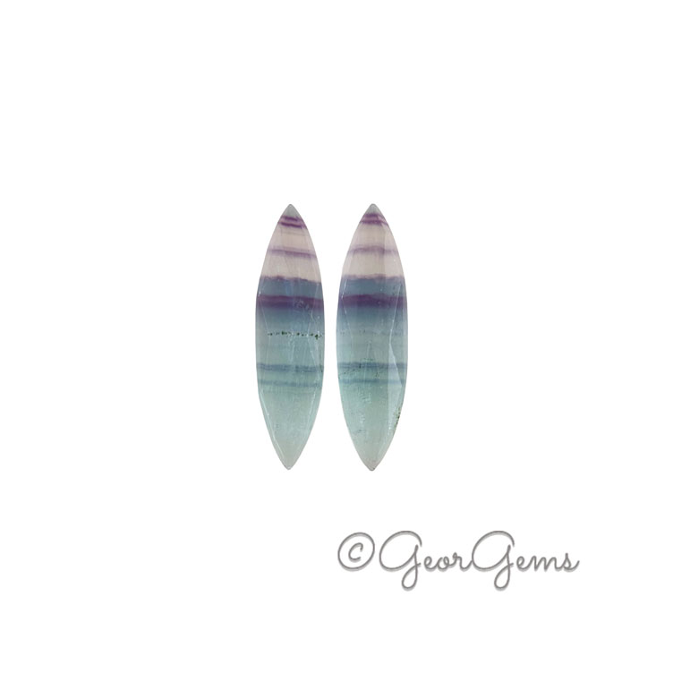 26867 18.65tcw Fluorite - Marquise (Pair)