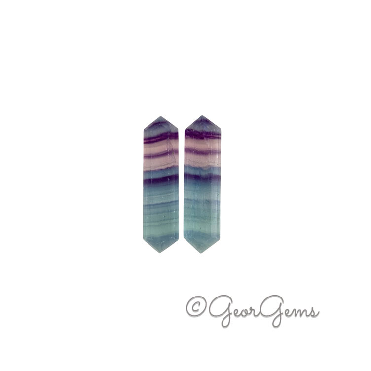 26887 26.65tcw Fluorite – Hexagon (Pair)