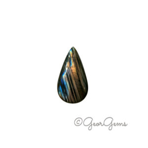 95.87ct Labradorite - Pear Shape Cabochon