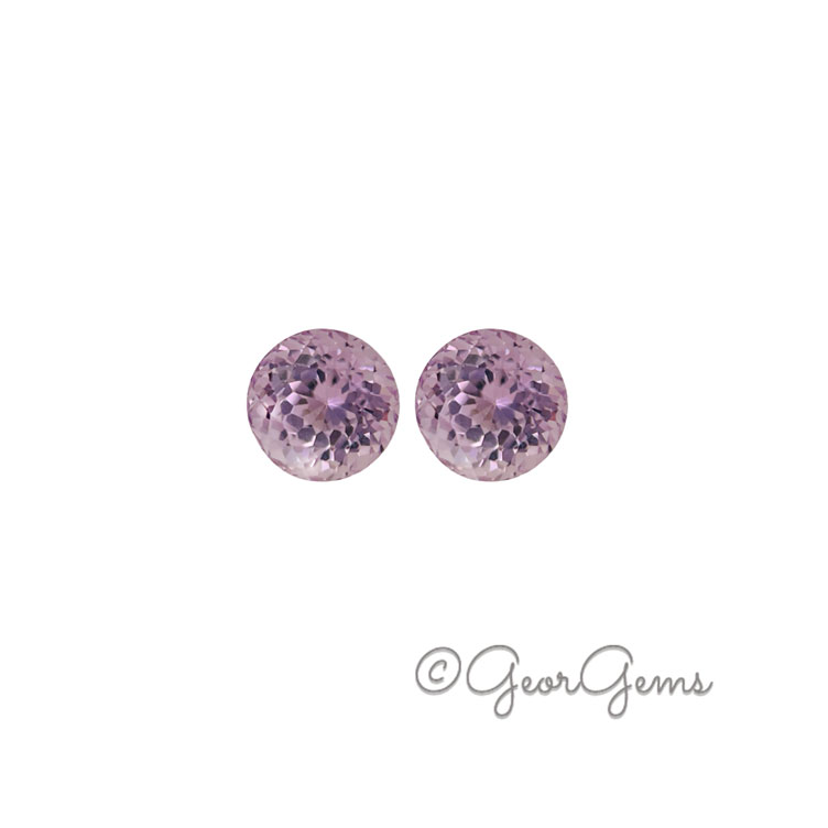 27377-(Pair) 10.65tcw Kunzite - Round (Pair)