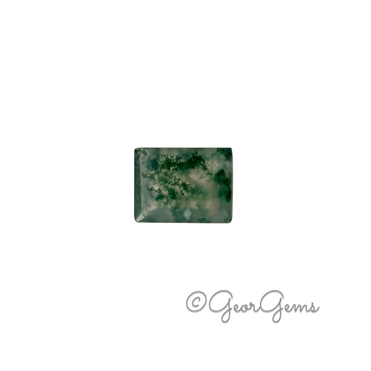 27536 2.08ct Moss Agate - Rectangular Step Cut