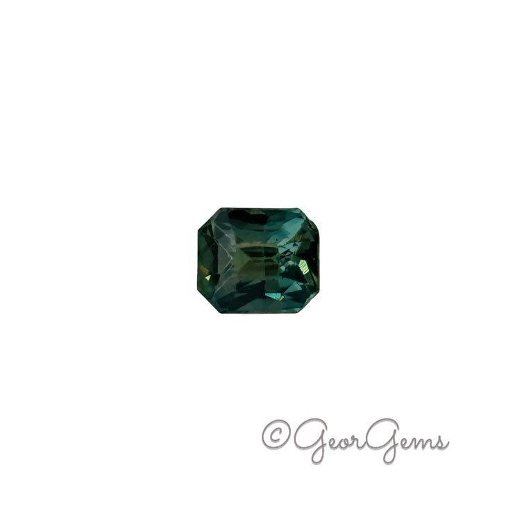 27745 1.12ct Teal Sapphire - Radiant