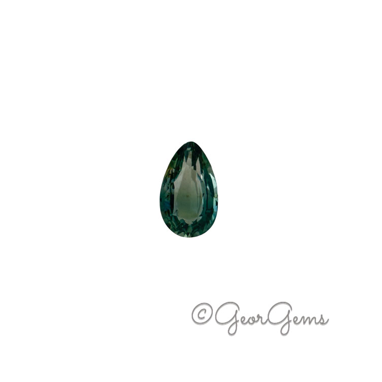 1.23ct Teal Sapphire – Pear Shape