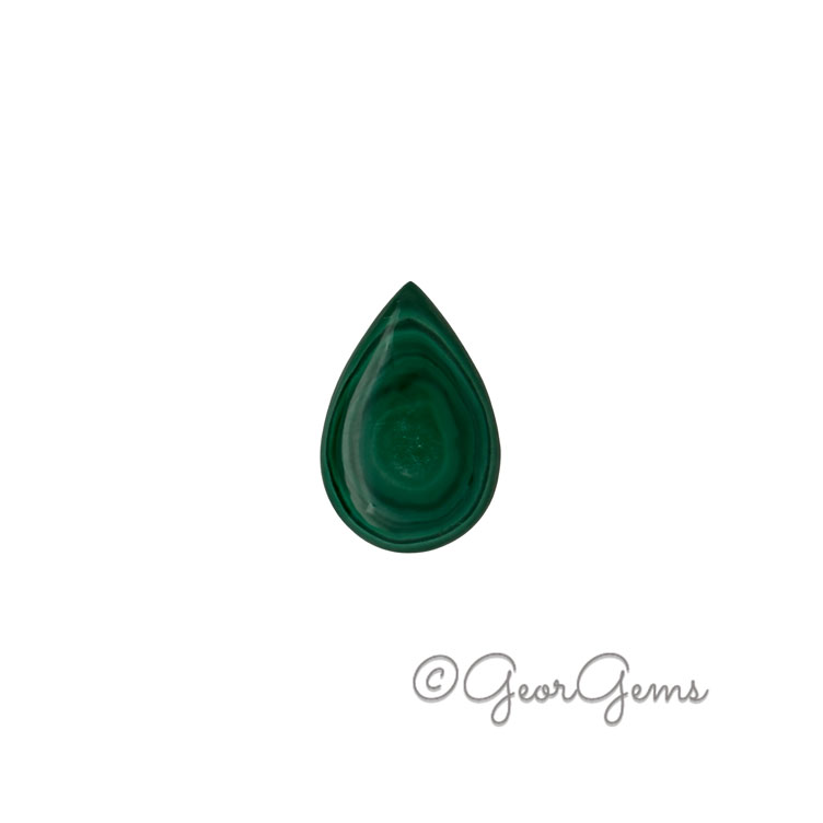 27807 20.27ct Malachite - Pear Cabochon