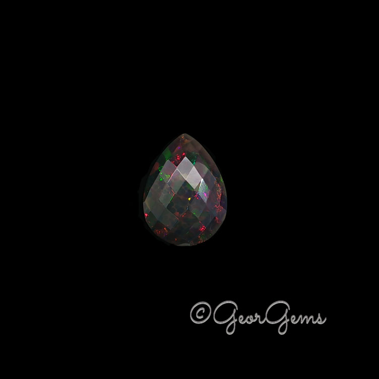 27851_4 8.66ct Black Opal - Pear Shape