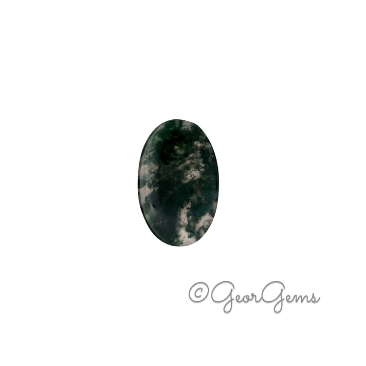 27868 23.18ct Moss Agate - Oval Cabochon