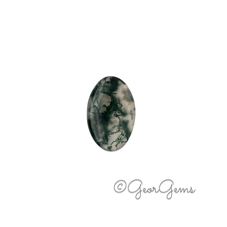 25.49ct Moss Agate – Oval Cabochon