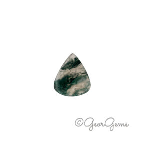 18.24ct Moss Agate - Pear Cabochon