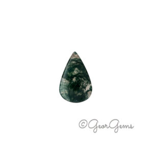 22.57ct Moss Agate - Pear Cabochon