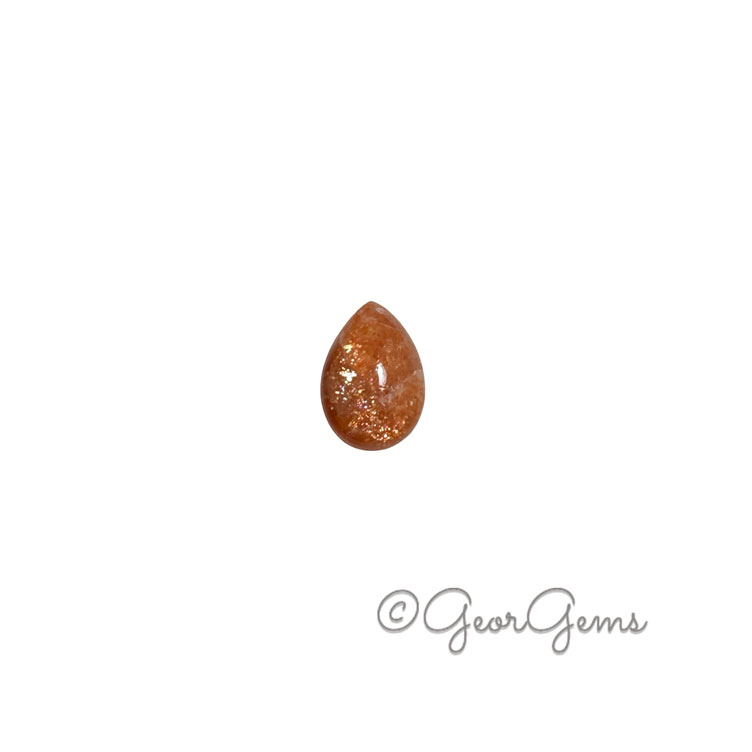 27919 5.65ct Sunstone - Pear Cabochon